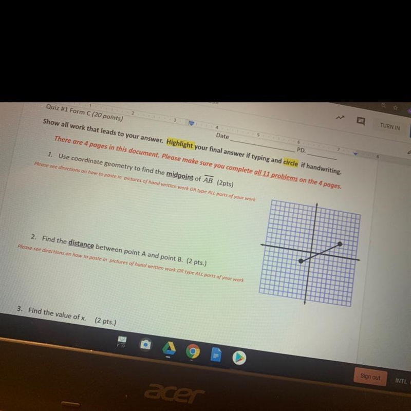 How do i use coordinate geometry to find the midpoint AB?-example-1