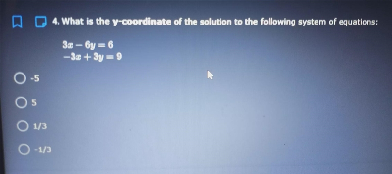 What is the y dash coordinate of the solution to the following system of equations-example-1