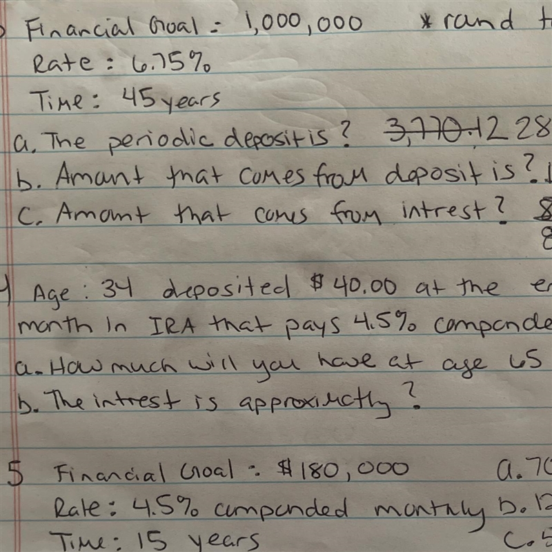 Age 34 deposit $40 at the end of each month an IRA that pays 4.5% compounded interest-example-1