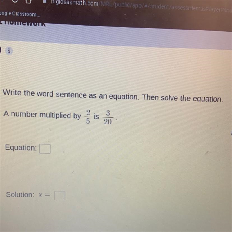 Write the word sentence as an equation. Then solve the equation.A number multiplied-example-1