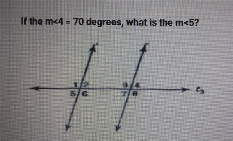 A. 110 degreesB. 180 degrees C. The measure of the angle can not be determined D. 70 degrees-example-1