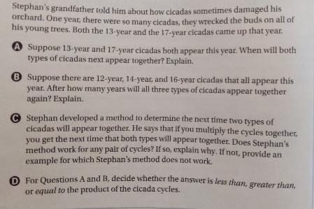 Stephan's grandfather told him about how cicadas sometimes damaged his orchard. One-example-1