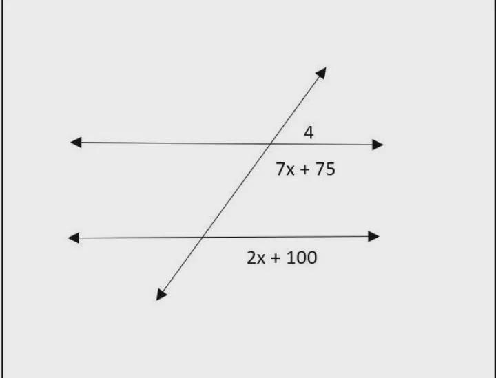 The diagram shows parallel lines cut transversal. what is the measure of ∠4?-example-1