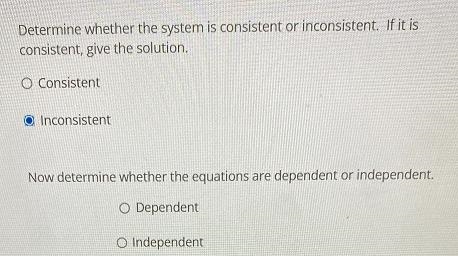 Solve the following system of equations by graphing. Then determine whether the system-example-2