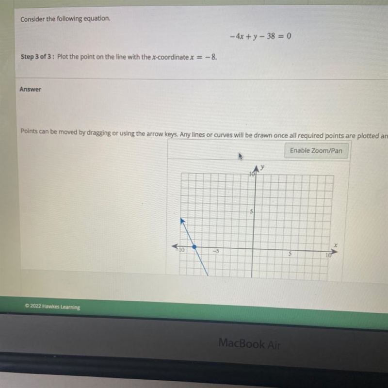 Plot the point on the line with the x-coordinate x = -8-example-1