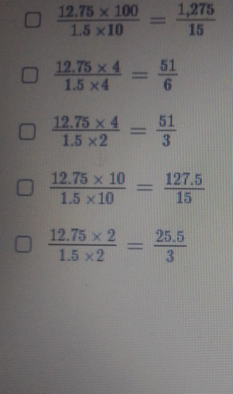 Which techniques can be used to evaluate the expression 12.57÷1.5? Select that all-example-1