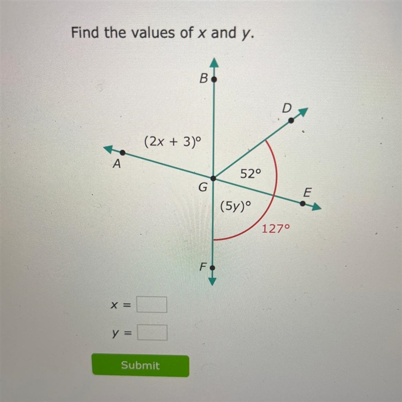 Find the value of x and y.-example-1