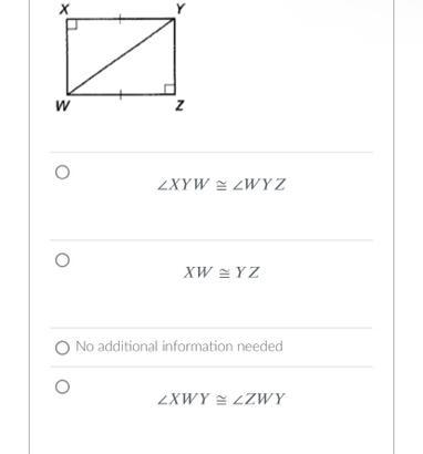 What additional information do you need to know in order to prove the two triangles-example-1