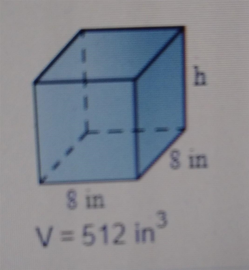 Find the height of the figure below with the given volume .h= _ in ( Simplify your-example-1