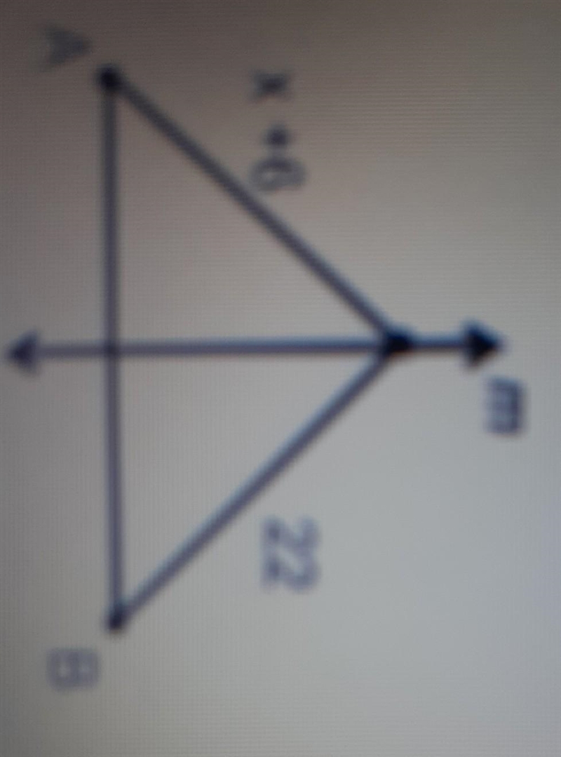 Find the value of x. m is the perpendicular bisected of AB-example-1