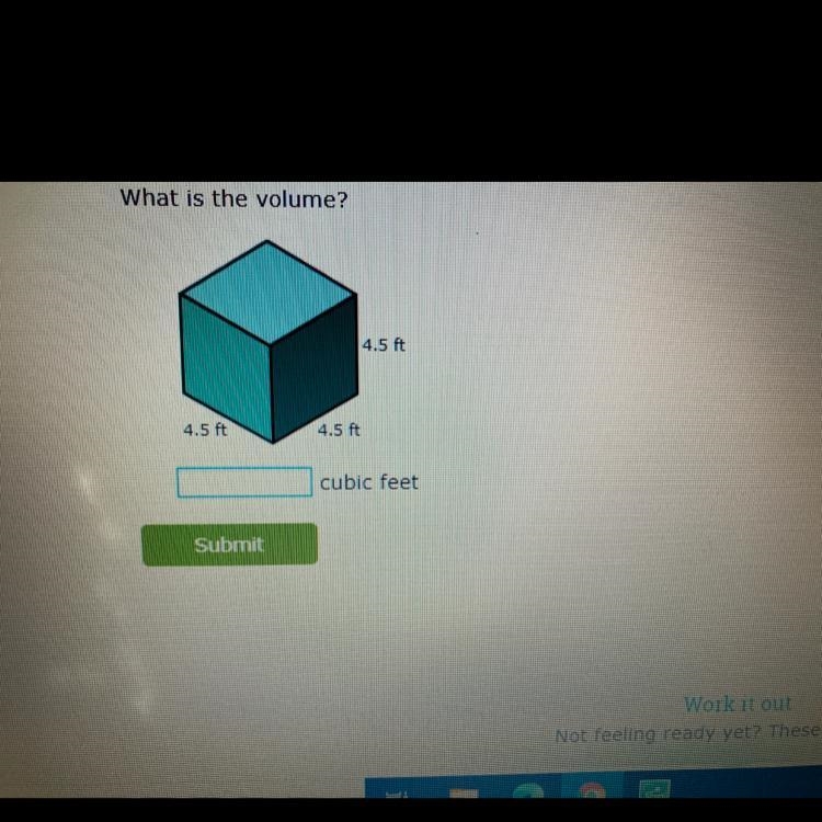 What is the volume of the shape below in cubic feet? Round to the nearest 10th if-example-1