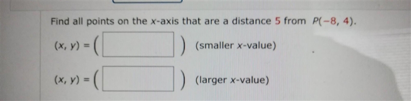 NO LINKS!! Please help me with this problem. Find all points on the x-axis that are-example-1