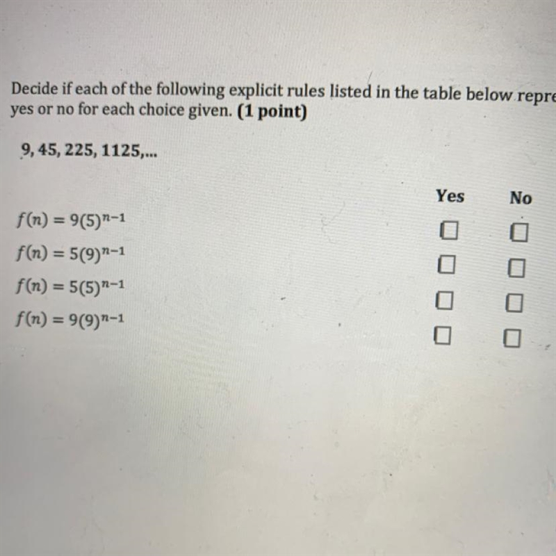 Decide if each of the following explicit rules listed in the table below represent-example-1