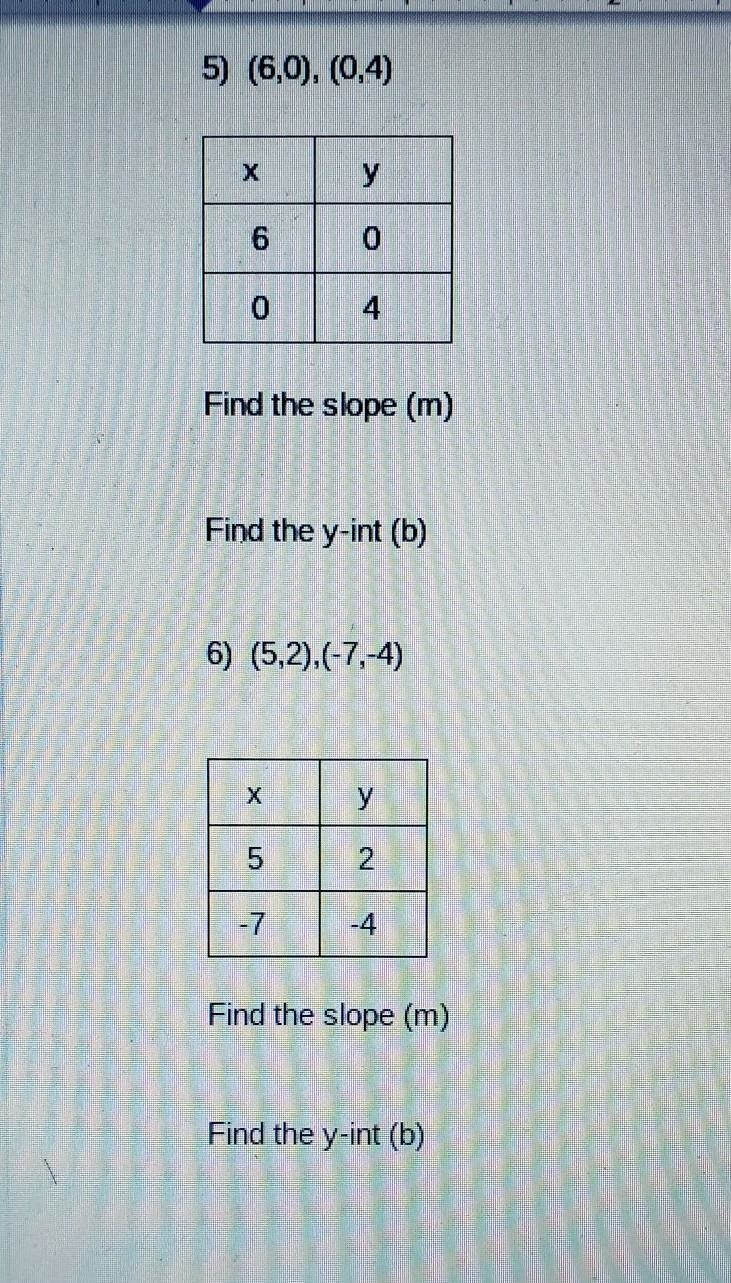 Write an equation of the line that passes through each pair of point y=mx+b-example-1