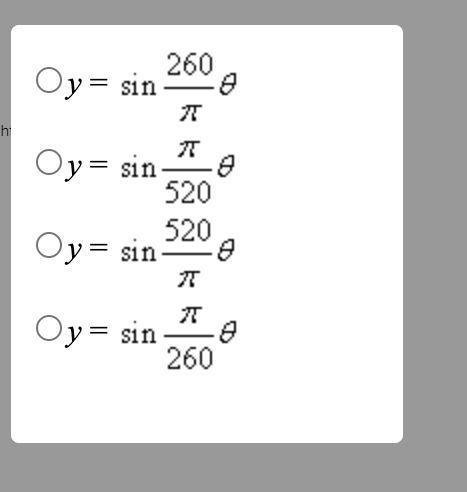 A sine function can be used to model light waves. Green light has a wavelength, or-example-1