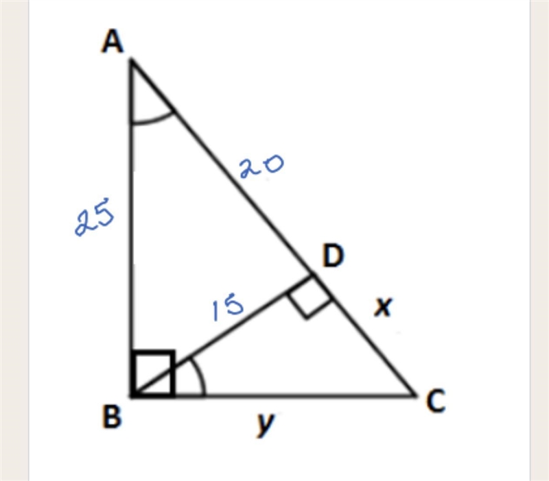 What is the value of x & y? * 1 point x = 11.25 and y = 18.75 x = 12.25 and y-example-1