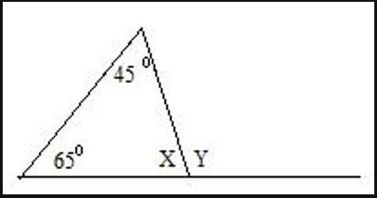 What is the value of angle X and angle Y in the triangle diagram below?-example-1