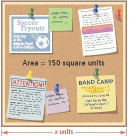 The bulletin board is in the shape of a square. Find two rational numbers that are-example-1