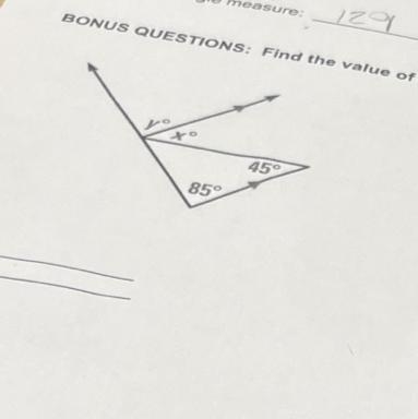 IONS: Find the value of 85° 45°-example-1