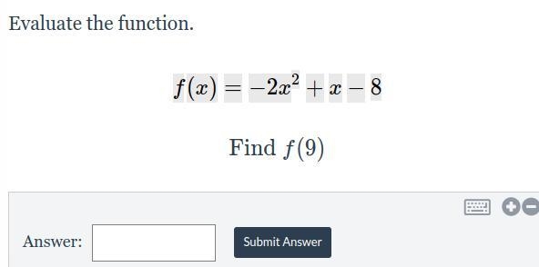 DeltaMath - Evaluate the function.-example-1