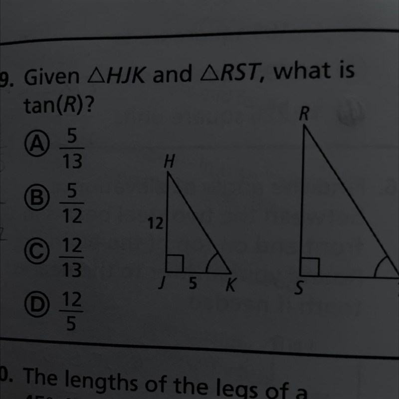 Given triangle HJK and triangle RST, what is tan(R)?-example-1