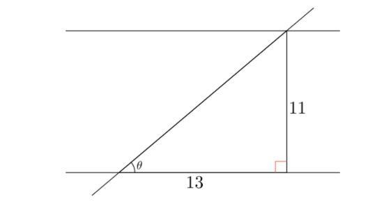 Calculate the angle of the incline from the diagram. Answers have been rounded to-example-1