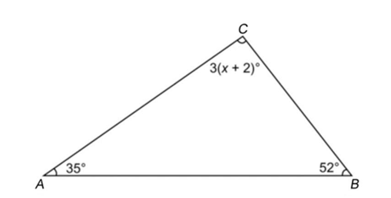 Triangle ABC has angle measures as shown below. Using the information in the diagram-example-1