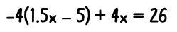 Find the value of x needed to make the equation below true.-example-1