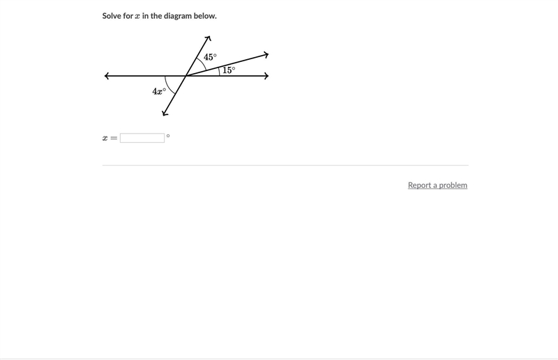 Solve for x in the diagram below.-example-1