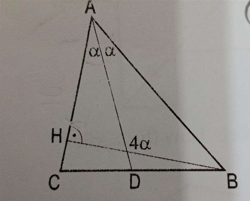 N triangle ABC (see sketch), AD is the angle bisector of the angle A and BH is the-example-1