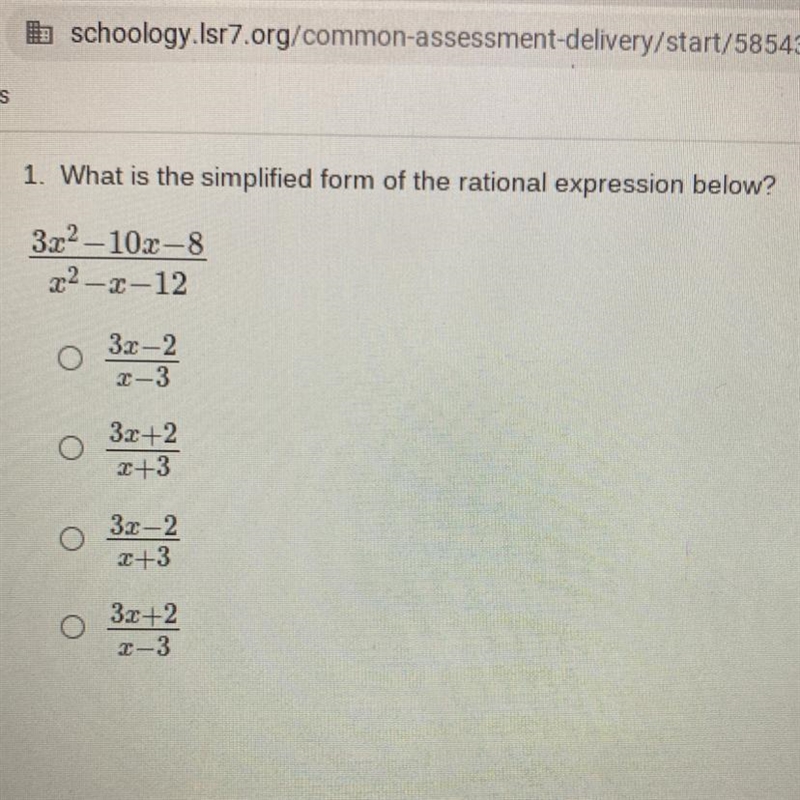 1. What is the simplified form of the rational expression below? 3.22_10x-8 22-1-12-example-1