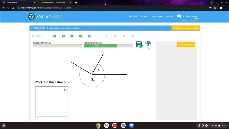 Find the value of x i need it for homework-example-1