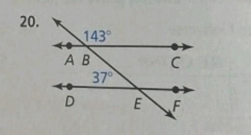 Are AC and DF parallel? Explain your reasoning.​-example-1