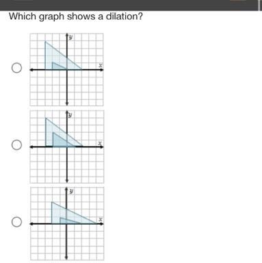 Which graph shows a dilation?-example-1