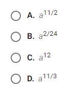 Write √a^8a^3 as an algebraic expression using a rational exponent-example-1