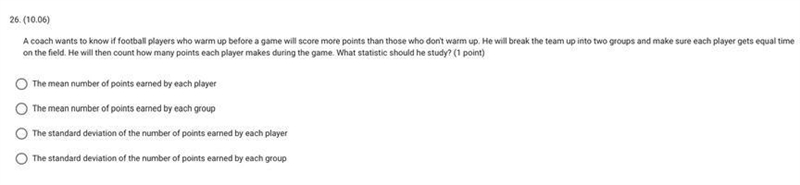 A coach wants to know if football plavers who warm up before a aame will score more-example-1