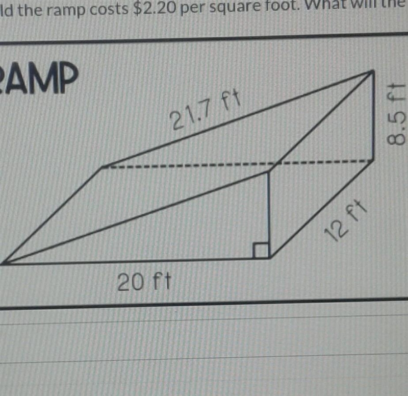 David is building a ramp.The material he will use to build the ramp costs$2.20 per-example-1