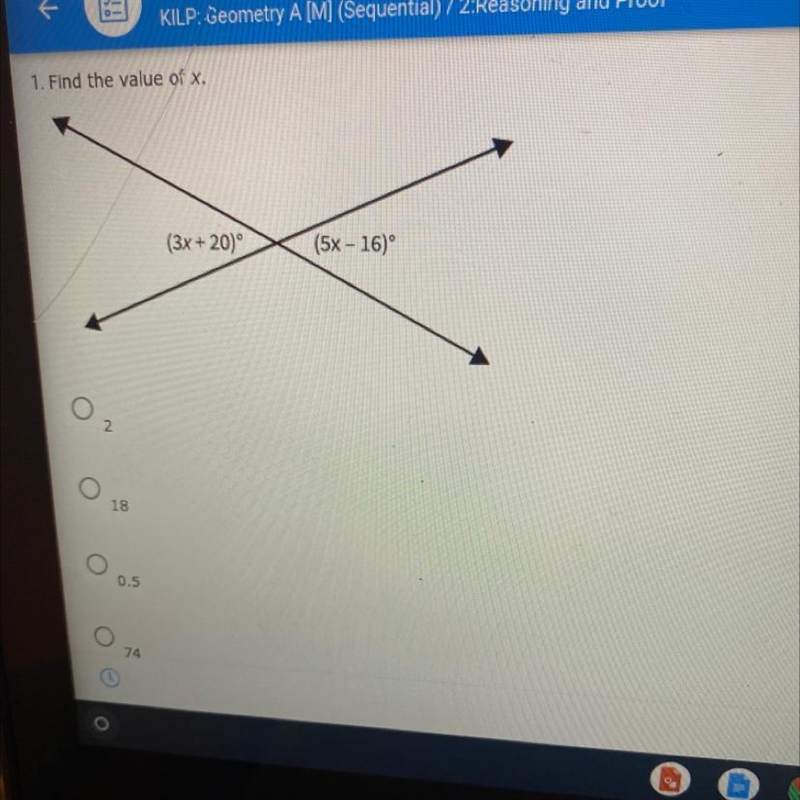 Find the value of x. Helpp Pleasee!-example-1