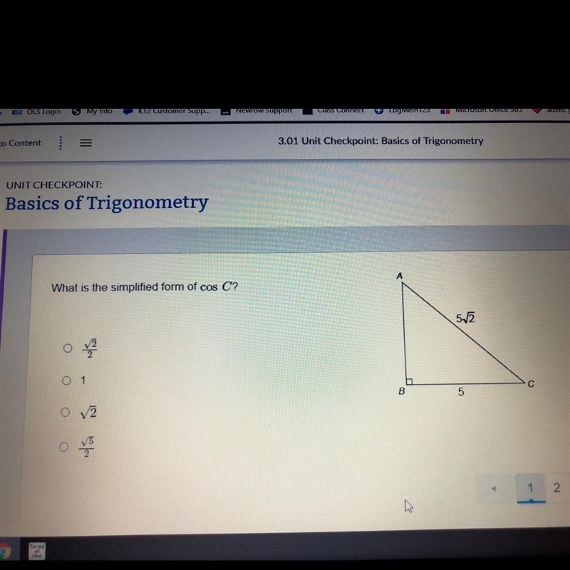 What is the simplified form of cos ??-example-1