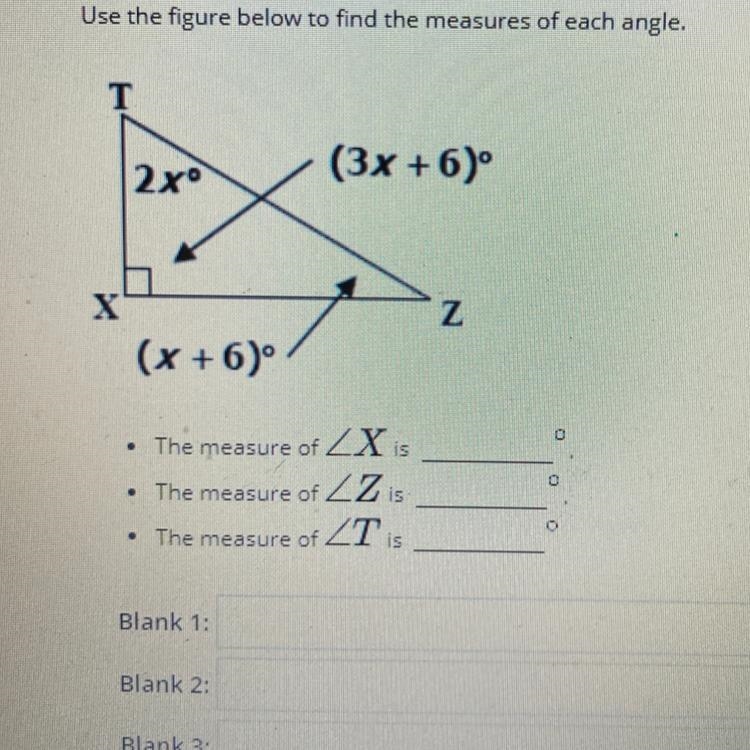 Use the figure below to find the measure of each angle.-example-1