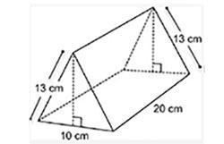 A candy bar box is in the shape of a triangular prism. The volume of the box is 1,200 cubic-example-1