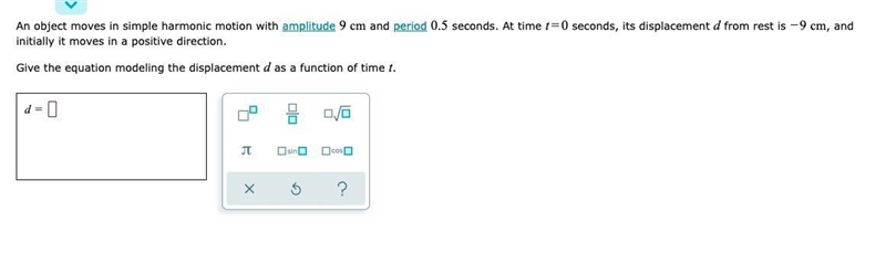 Word problem involving a sine or cosine function: Problem type 1-example-1