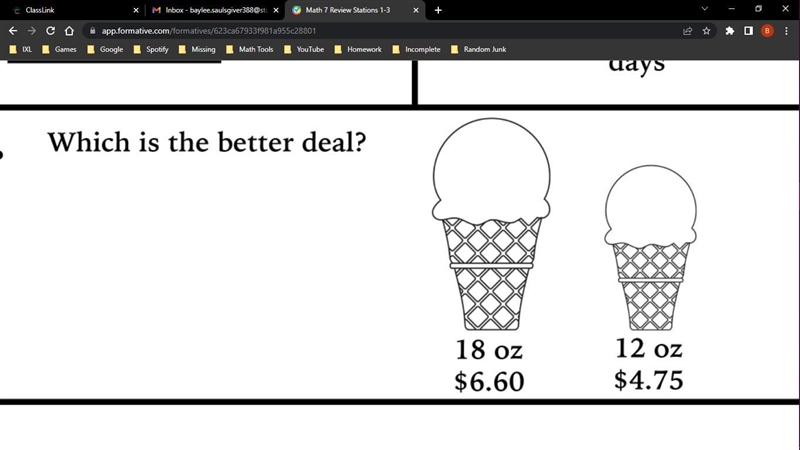 Which is the better deal? A) The 18 oz B) The 12 oz C) They are the same price per-example-1