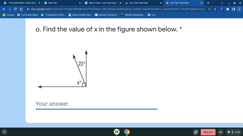 Find the value of x in the figure shown below.-example-1