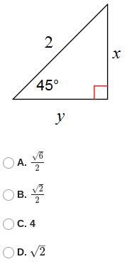 Find x in the 45 45 90 tri!-example-1