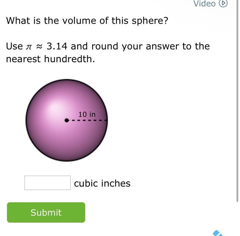 What is the volume of this sphere?-example-1