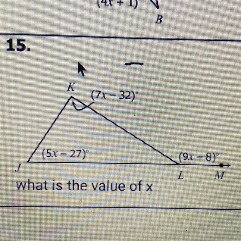 What is the value of x-example-1