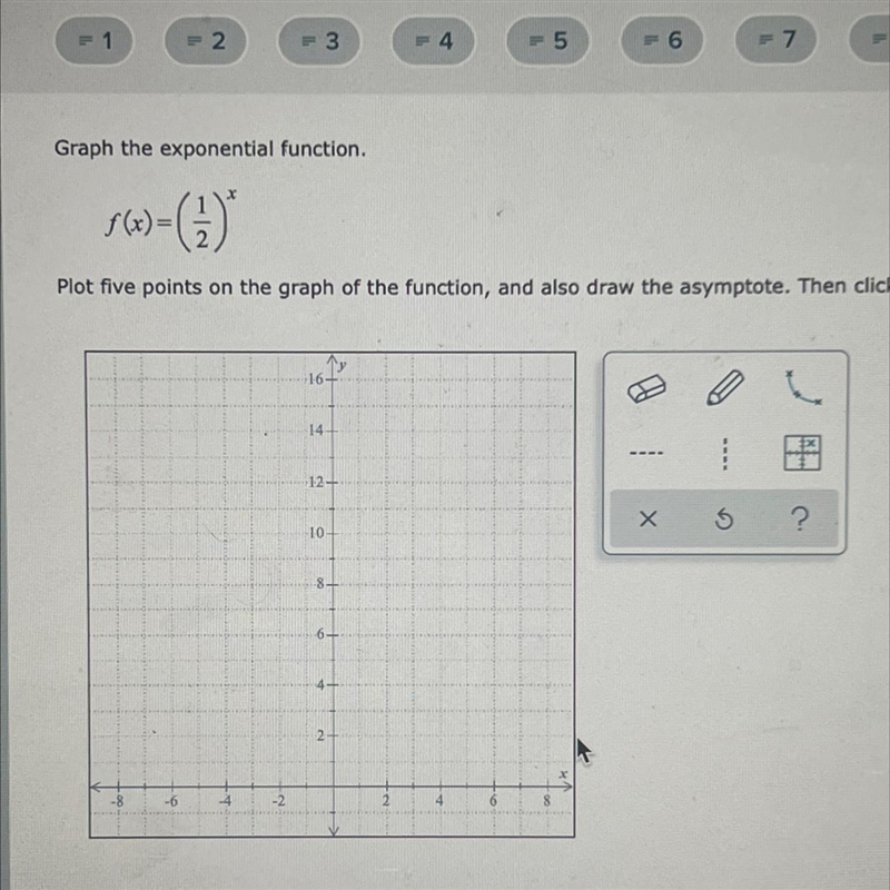 Graph the exponential function Plot five points on the graph of the function, and-example-1