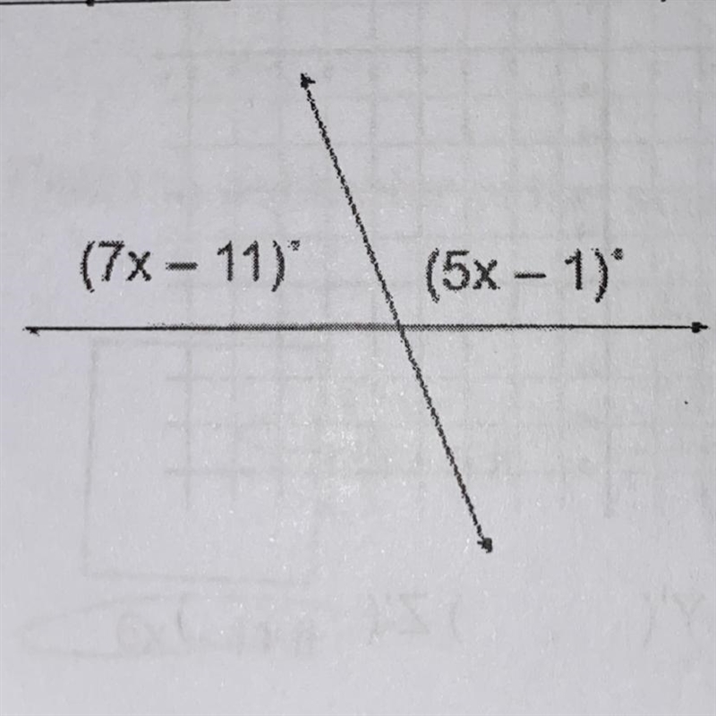 Write an equation and solve for the value of x (please show work)-example-1