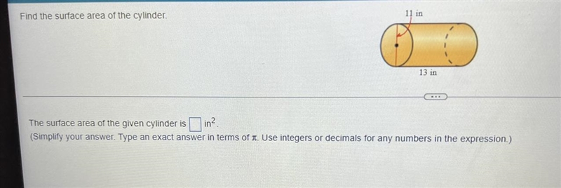 Find the surface area of the cylinder-example-1